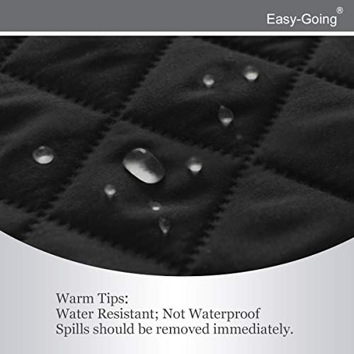 Easy-Going Reversible Couch Cover, Large Futon Sofa, Black/Beige - Image 4