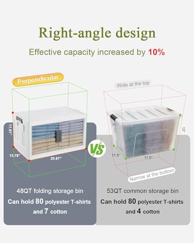 OlarHike 48QT Storage Bins with Lids for Home, Office, Closet, Dorm, 6 Pack - Image 5