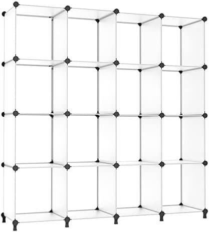 AWTATOS Cube Storage Organizer, 16 Cube Closet Organizer, Transclucent by AWTATOS
