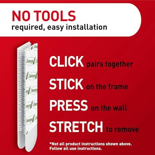 Command 15 lb Large Picture Hanging Strips 28 Pairs (56 Strips), Damage-Free Hanging Picture Hangers, No Tools Wall Hanger for Home Decor, White Adhesive - Image 5