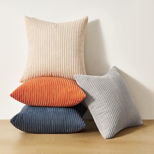 Topfinel Boho Couch Throw Pillows Pack of 4 Decorative 16x16 Inch Velvet Pillow Covers Blue and Yellow Farmhouse for Bed Accent Modern Pillowcase Sofa Livingroom Home Decor - Image 6