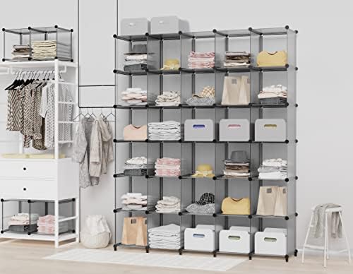 HOMIDEC Closet Organizers and Storage, 12 Cube Storage Organizer, Grey - Image 2