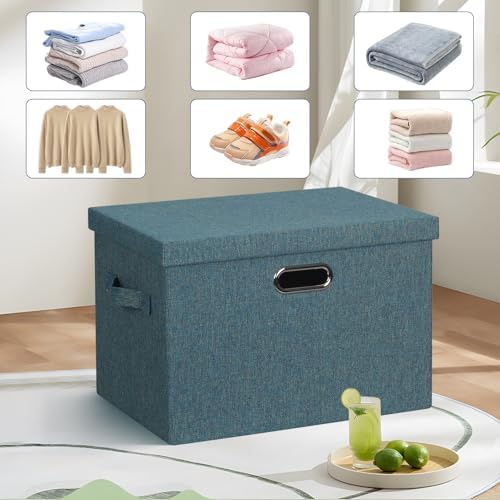 Storage Bins with Lids Fabric Closet Organizers Cubes Office Organization - Image 6