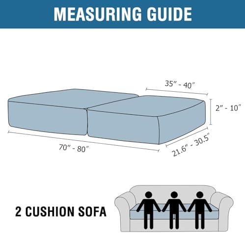 H.VERSAILTEX Velvet Stretch Couch Cushion Cover Plush Cushion Slipcover for Chair Loveseat Sofa Cushion Furniture Protector Seat Cushion Sofa Cover (2 Piece Large Sofa Cushion Covers, Caramel Cafe) - Image 2
