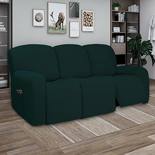 PureFit Super Stretch 3 Seats Recliner Sofa Couch Cover with Pocket - Image 2