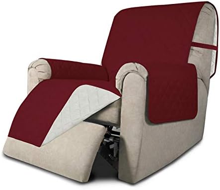 Easy-Going Reversible Couch Cover, Recliner 19 in, Christmas Red/Ivory by Easy-Going