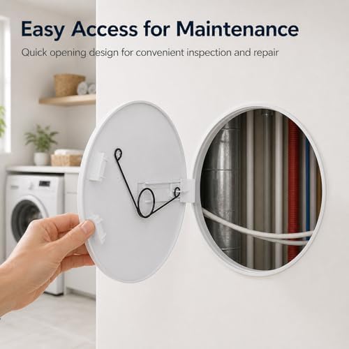 10" Round Spring Loaded Access Panel for Ceiling and Wall,Round Electrical Box Cover Fits 6" to 9" Diameter Openings,Verify Opening Size - Image 6
