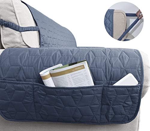 Ameritex Couch Sofa Slipcover 100% Waterproof Nonslip Quilted Furniture Protector Slipcover for Dogs, Children, Pets Sofa Slipcover Machine Washable (Blue, 68'') - Image 4