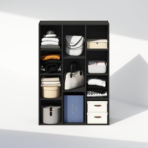 Furinno Reed Closet Organizers and Storage, 11-Cube Closet Organizer, Open Shelf Closet Storage, for Wardrobe, Bedroom, Living Room, Blackwood - Image 6