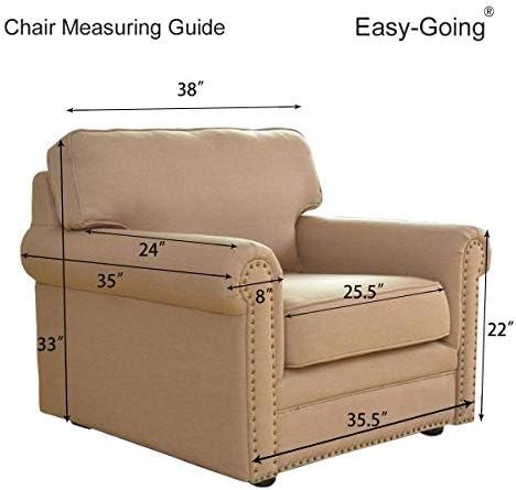 Easy-Going Reversible Couch Cover, Small Chair, Light Gray/Light Gray - Image 7
