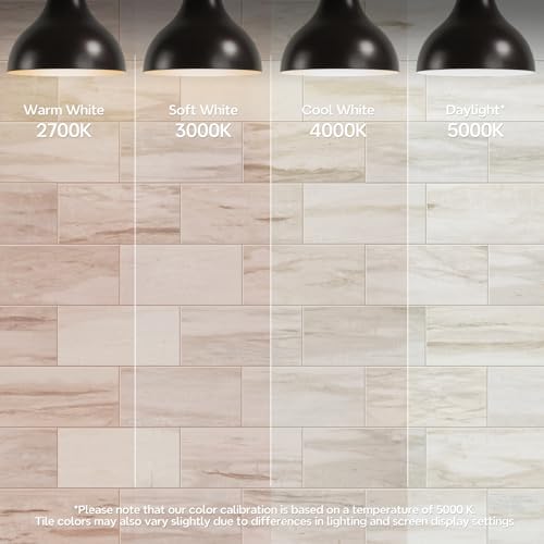 Vamos Tile 4-Piece Glossy Wooden Marble Grain Peel & Stick Backsplash Tile - Image 5