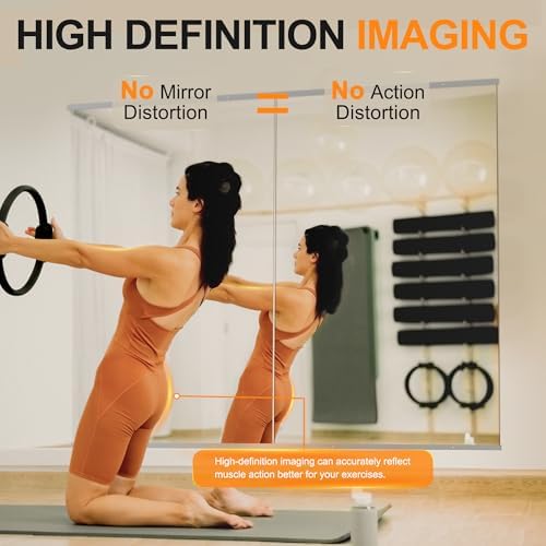 Delma Home Gym Mirror, 48"x24"x2PCS, Silver - Image 2