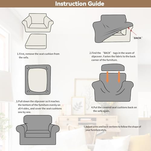 WEERRW Velvet Stretch 2 Pieces Chair Sofa Slipcovers Washable, Burgundy - Image 6