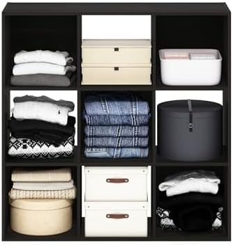 Furinno PELLI Closet Organizers and Storage, 9-Cube Closet Organizer, Open Shelf Closet Storage, for Wardrobe, Bedroom, Living Room, Espresso - Image 5