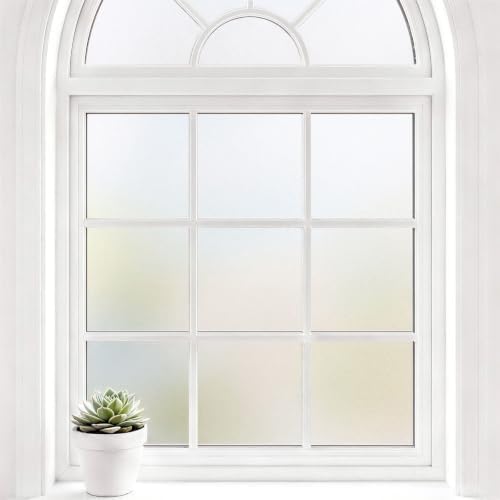 WPCTEV Frosted Glass Window Privacy Film, Static Cling, Pure 35.4In x 8Ft by WPCTEV