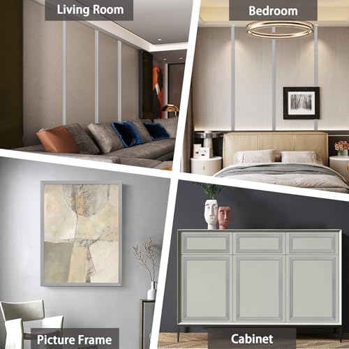 Lunghaa Peel and Stick Finish Molding Trim, Flexible Decoration Strip for Wall Tile Edge, Mirror, Cabinet, Furniture and DIY Home Decoration (Brushed Silver, 16.4 ft x 0.4 in) (Pack of 3) - Image 6