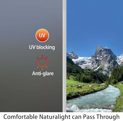 Window Privacy, Removable Glass Door Privacy Film, Suitable for Bathrooms, Offices, Static Cling Decorative Film, Reusable Window Stickers (Grey, 29.6 x 78.7 inch) - Image 4