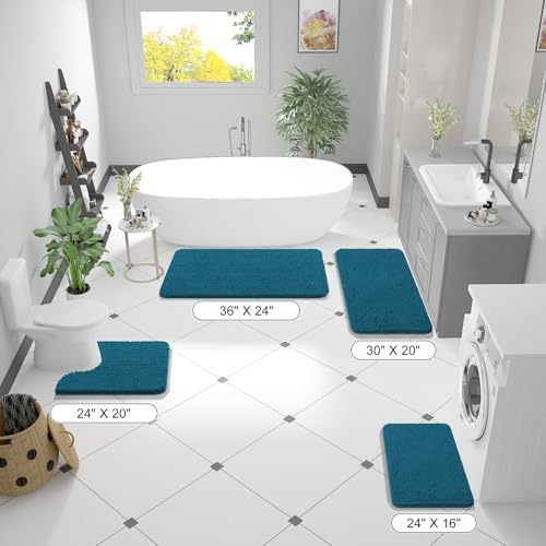 OLANLY Large Bathroom Rugs 40x32, Extra Soft Absorbent Chenille Bath Rugs - Image 2