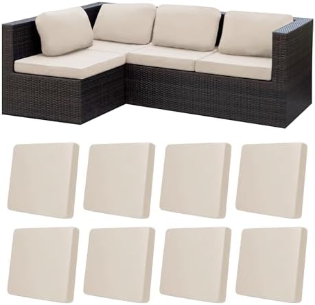 8 Pcs Outdoor Cushion Covers, Patio Sofa Cushion Covers Replacement by BIETYONE