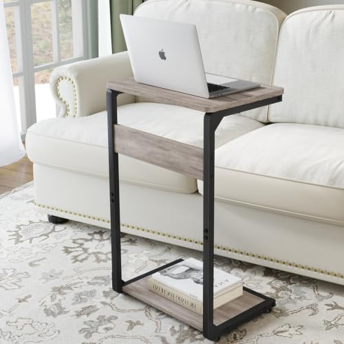 Wooden Pedestal Dinner TV Tray Table for Eating Couch End Tables ET-YB-GYW1 - Image 6