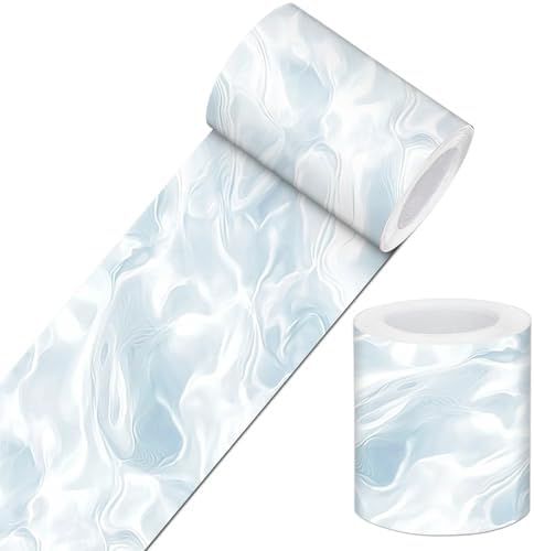 IVN Wallpaper Border Peel and Stick Wall Ice Water 4x196 Inch by IVN