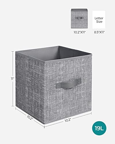 SONGMICS Storage Cubes, Set of 6, 11-Inch Foldable Closet Organizers - Image 4
