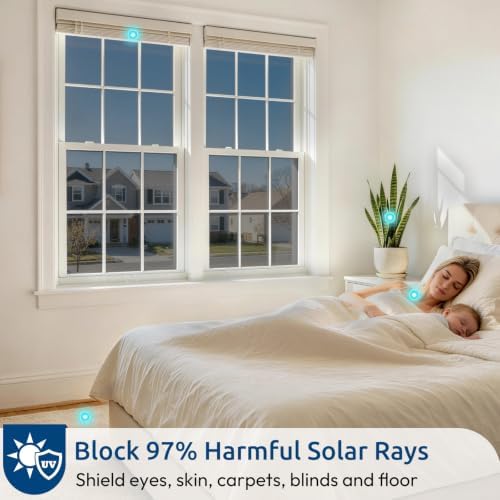 rabbitgoo Window Privacy Film One Way, 17.5" x 157.4", Black Silver - Image 4