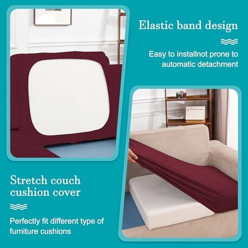 12 Pcs Outdoor Cushion Covers, Patio Sofa Cushion Covers Replacement - Image 6