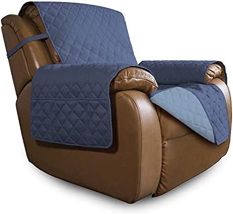 Easy-Going Reversible Couch Cover, Oversized Recliner, Dark Blue/Light Blue by Easy-Going
