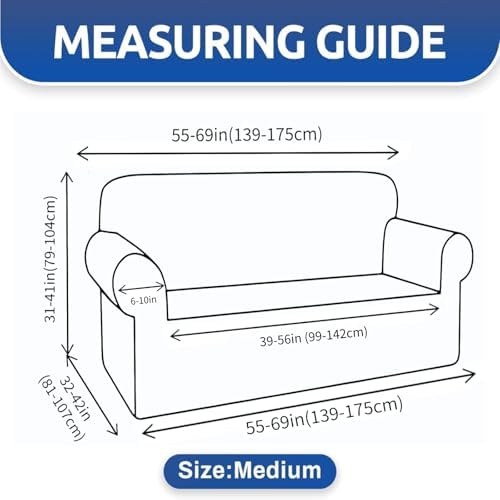 YEMYHOM Couch Cover Latest Jacquard Design High Stretch Sofa Covers for 2 Cushion Couch, Pet Dog Cat Proof Loveseat Slipcover Non Slip Elastic Furniture Protector (Medium, Begonia Leaf Coffee) - Image 6