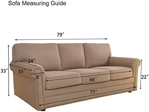 PureFit Stretch Couch Covers for Sofa Large Sofa Slipcovers Navy - Image 6