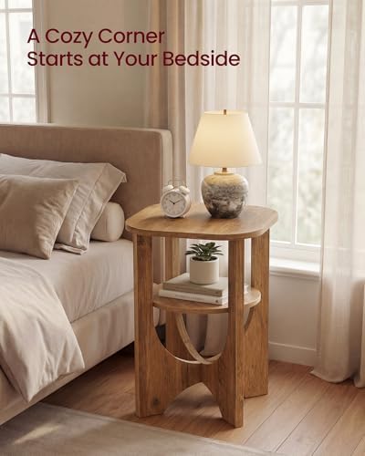 VASAGLE Side Table, 2 Tier Small Accent End Table, Nightstand - Image 4