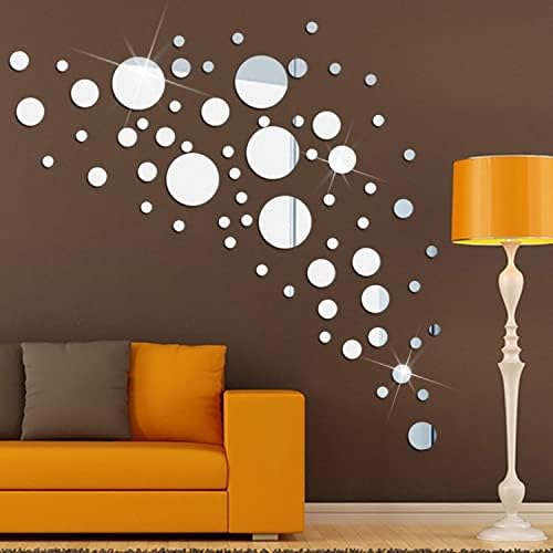 9.44" Round Acrylic Mirror Tile, 2Pcs Flexible Plastic Wall Mirror - Image 5