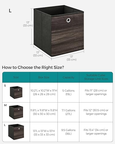 SONGMICS Storage Cubes, Set of 6, 13-Inch Foldable Closet Organizers - Image 5