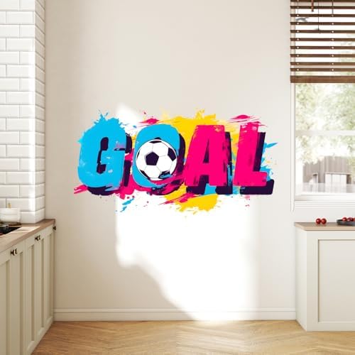 ANNA QUEEN Goal Soccer Wall Decals Peel and Stick, Football Letter Wall Stickers, Sports Wall Decor Removable Vinyl Wall Art for Boys Bedroom Game Room Decor - Image 7