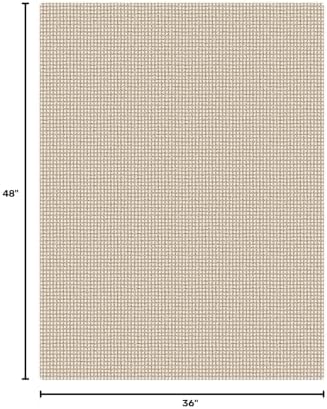 KOZYFLY Washable 3x4 Entry Area Rug, Braided Throw Rugs for Entryway, Non Slip Door Mat Indoor Outdoor Entrance, Front Porch Foyer Carpet for Kitchen, mudroom, Bathroom, Ivory Beige - Image 2