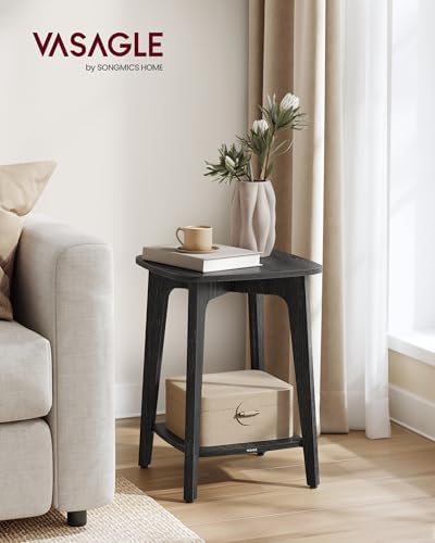 VASAGLE Side Table, 2-Tier Small Square End Table, Nightstand - Image 2