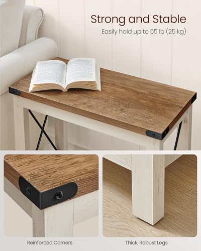 VASAGLE 2-Tier End Side Table, Small Accent Nightstand with Bottom Shelf - Image 5