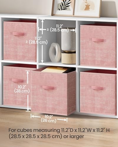 SONGMICS Storage Cubes, Set of 6, 11-Inch Foldable Closet Organizers - Image 3