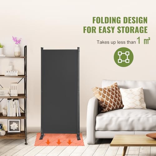 VEVOR Room Divider, 3 Panel Room Dividers and Folding Privacy Screens, Fabric Partition Room Dividers for Office, Bedroom, Dining Room, Study, Freestanding, Grey - Image 5