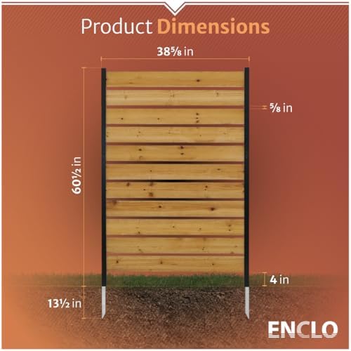 Enclo Concord Privacy Screen, Cedar Wood DIY No Dig Kit - Image 6