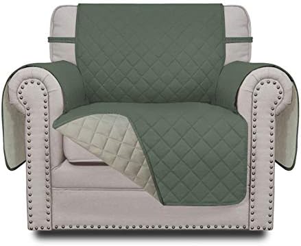 Easy-Going Reversible Couch Cover, Small Chair, Greyish Green/Beige by Easy-Going