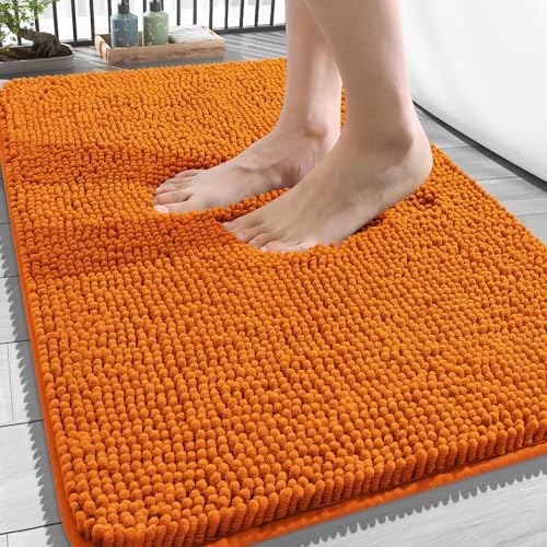 OLANLY Bathroom Rugs 34x21, Extra Soft Absorbent Chenille Bath Rugs by OLANLY