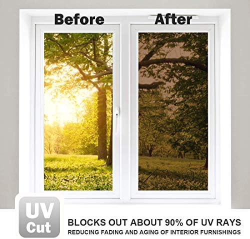 WPCTEV One Way Window Privacy Film, Mirror Tint, Brown, 29.5In x 13.1Ft - Image 5