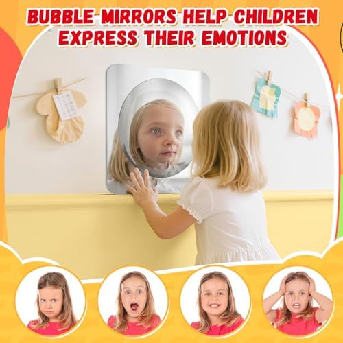 Geiserailie 1 Pc Sensory Wall Bubble Mirrors, 10 x 10 Inch, CPC Certified - Image 5