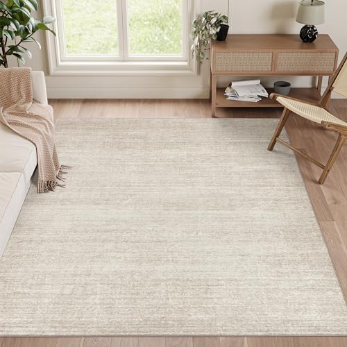Valenrug Washable Rugs 5x7, Non Slip Large Area Rugs for Living Room, Beige by Valenrug