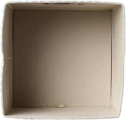 Amazon Basics Collapsible Storage Bins with Handle, Space-Saving, Breathable Cube Organizer, 10.5" x 10.5" x 11", Chevron Grey, 6-Pack - Image 3