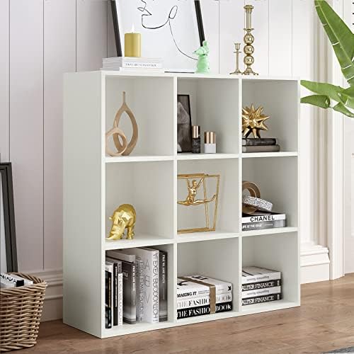 OSCHF 9-Cube Storage Shelf Bookcase, Warm White by OSCHF