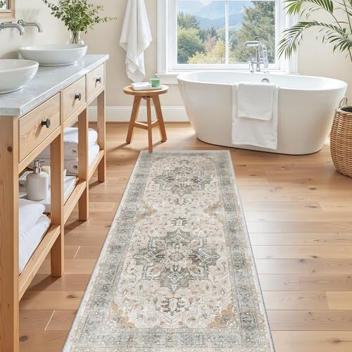 Madane Hallway Runner Rug 2x5 Washable Entry Rugs Soft, Light Taupe Brown - Image 4
