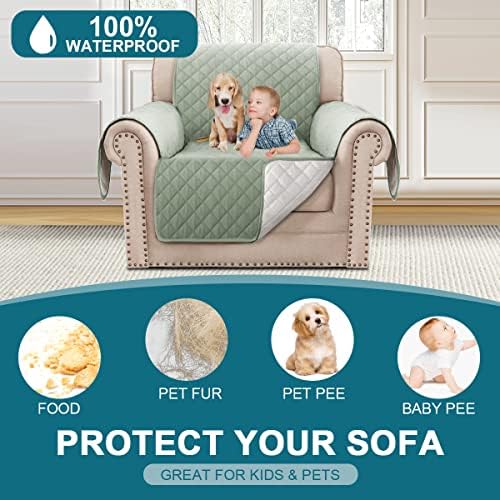 Turquoize 100% Waterproof Chair Covers Couch Covers for Dogs, Chair 23" - Image 2